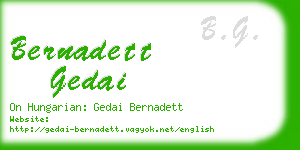 bernadett gedai business card